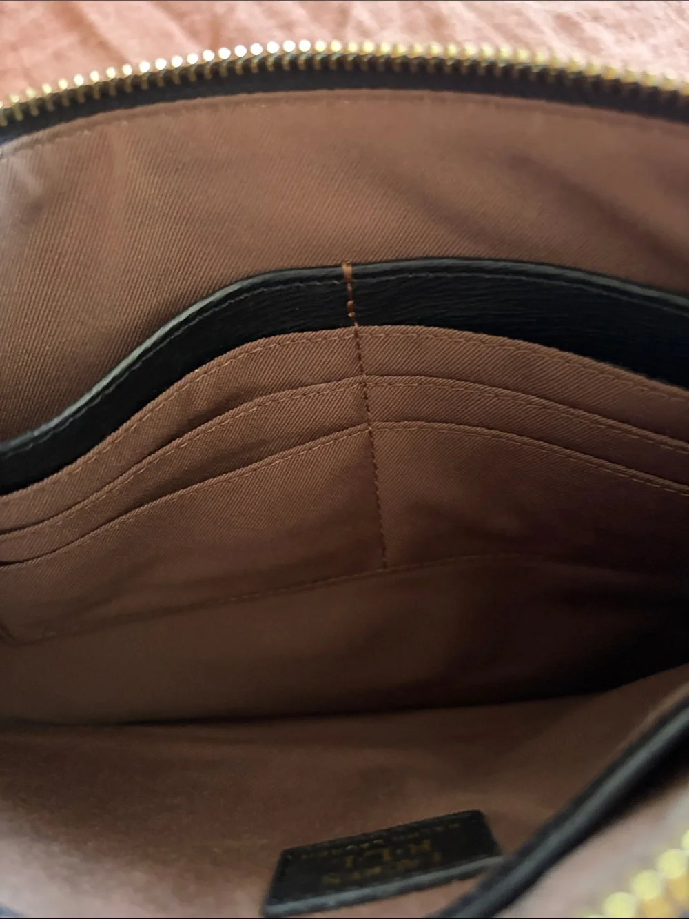 Ralph Lauren Black Leather Zip Pouch